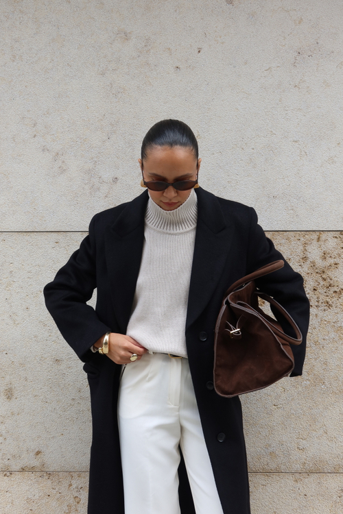 Свитер из шерсти мериноса OVER жемчужный