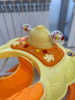 Ходунки SBL 5301 T1 (Teddy Bear), оранжевый (силиконовые колеса)