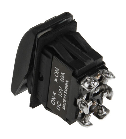 Переключатель двухпозиционный ON-ON 12В/16А 6Р с подсветкой