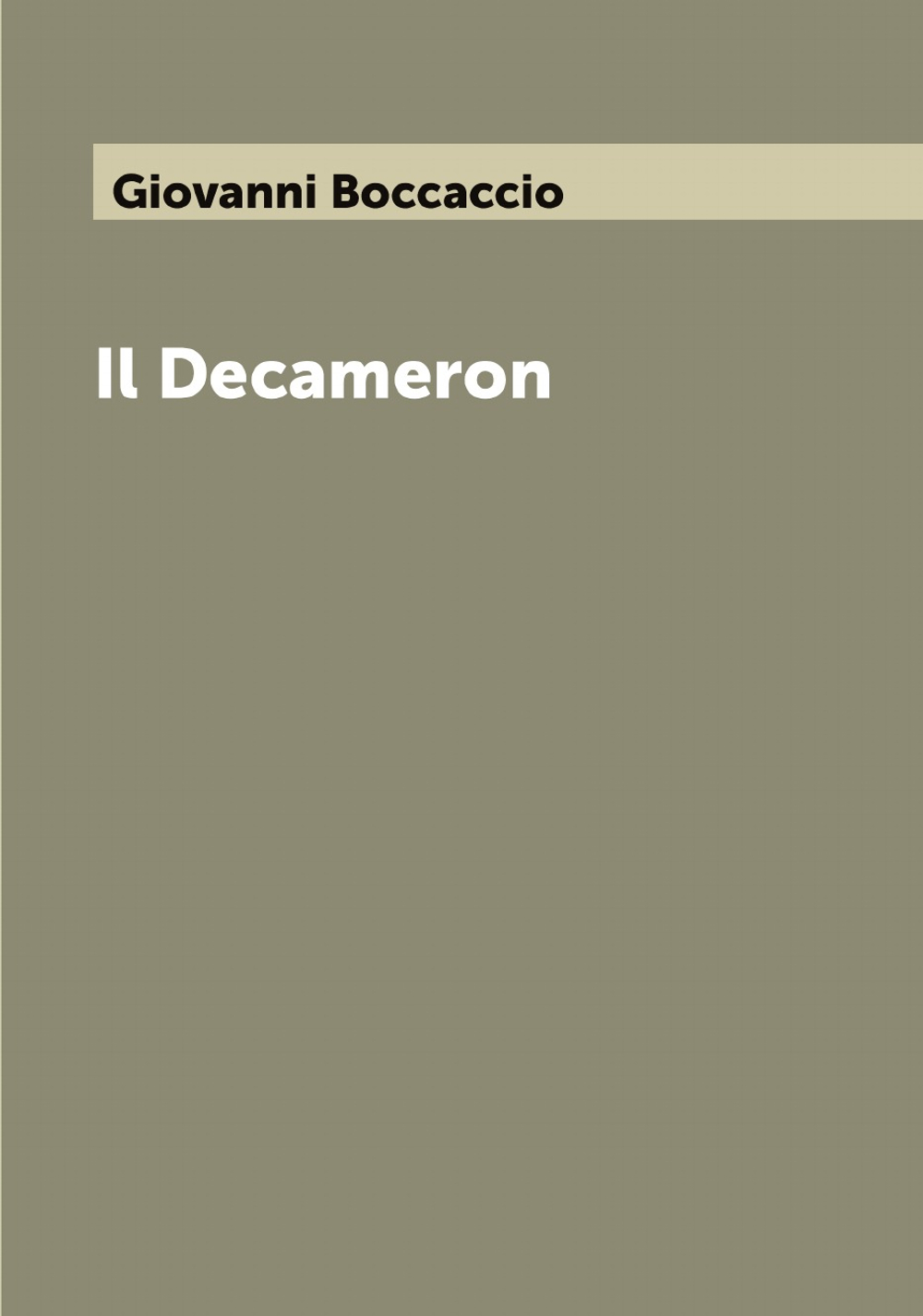 Il Decameron | Giovanni Boccaccio