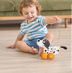 Детская игрушка Каталка на веревочке Собачка, серия "Зверики"