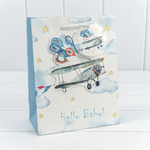 Пакет подарочный 18х23х10см "Детский" с 3D аппликацией (Микс)