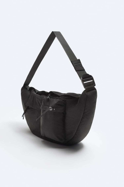 ZARA СУМКА С КАРМАНАМИ, ЧЕРНЫЙ