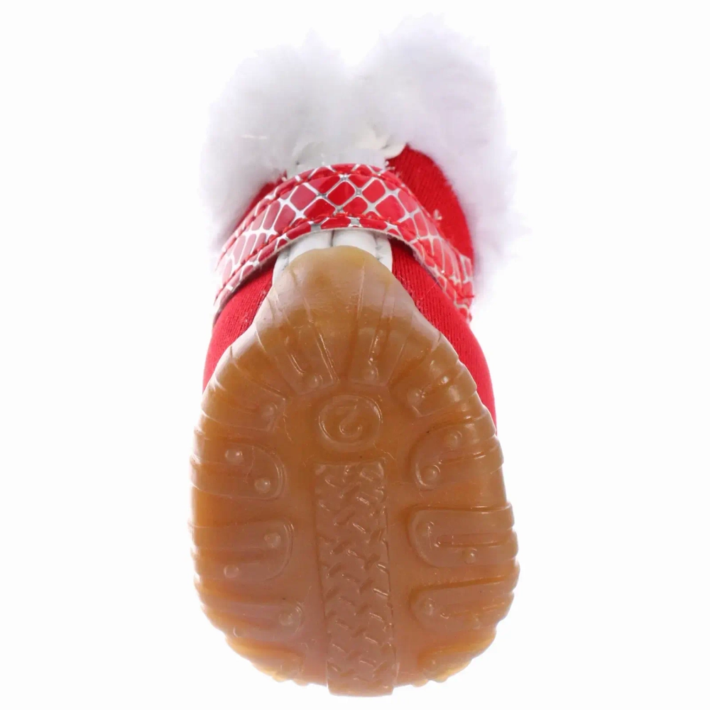 Ботинки зимние для животных «МОДНЫЙ БРО», на липучке, цвет красный, размер 2, 4,5см