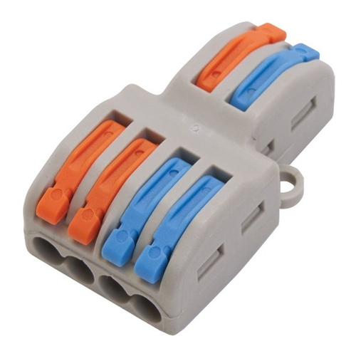 Клемма 2 х (0,08 - 2,5/4) монтажная для фазных проводников LD222-424 Stekker 39249