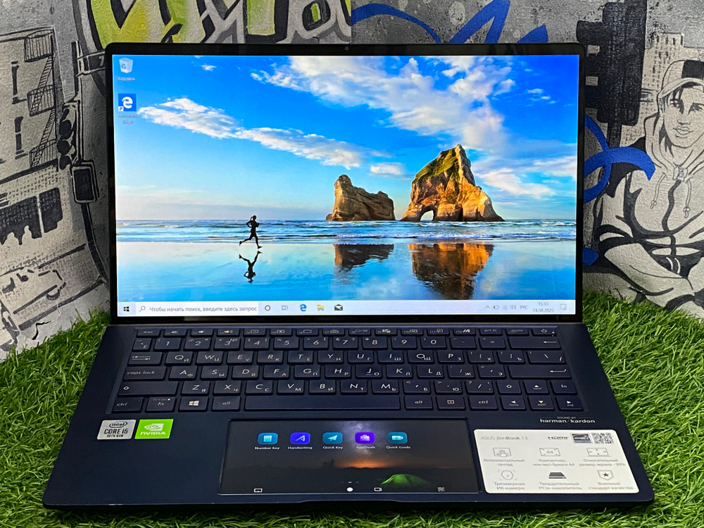 Ультрабук Asus 13' ScreenPad i5-10210U/NV MX250 2GB/8GB/512GB/FHD IPS/ Zenbook UX334FLC-A4085T[90nb0mw3-m05820]/Windows 10