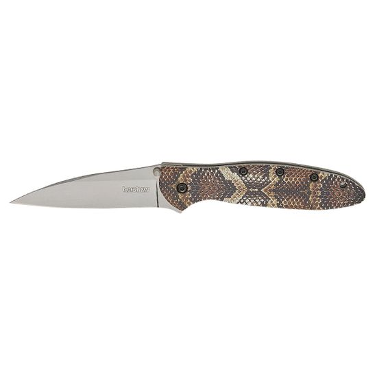 Нож KERSHAW 1660SNAKE Leek Snake Skin с клинком из стали Sandvik 14C28N, рукоять Алюминиевый сплав (6061 T-6)