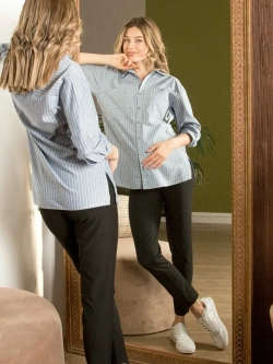 Брюки укороченные 7/8 для беременных 3347 черный