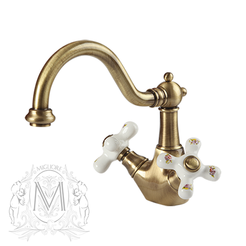 Смеситель для раковины Migliore Provance ML.PRO-8834.BR бронза