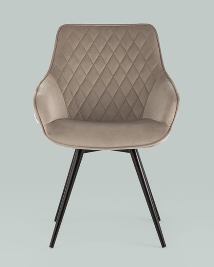 Стул вращающийся Сеул велюр серо-бежевый