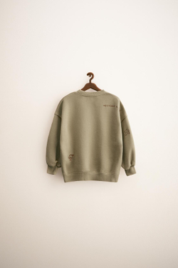 ZARA TIMELESS — ТОЛСТОВКА С ВЫШИВКОЙ ORFAYO ©, ХАКИ