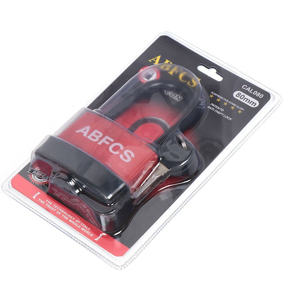 Замок навесной SPE13353A-45, с удлиненной дужкой, всепогодный, красн, 80 мм