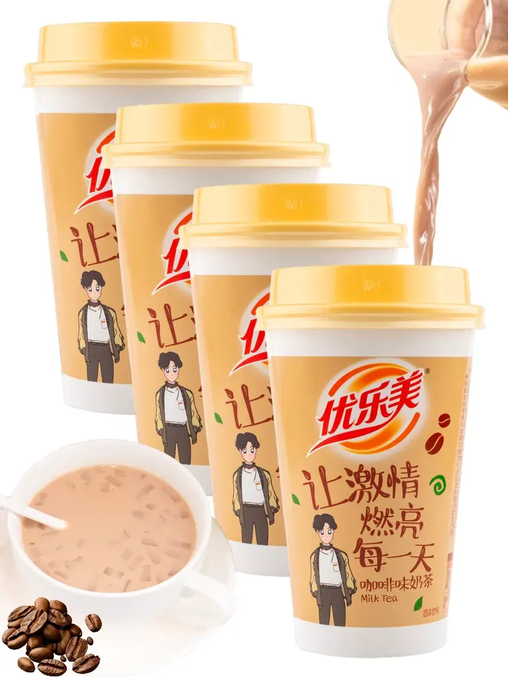 Молочный чай с кокосовым желе со вкусом Кофе 80 г * 4 шт