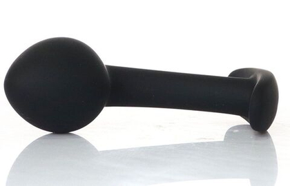 Черная анальная втулка Curved - 9 см.