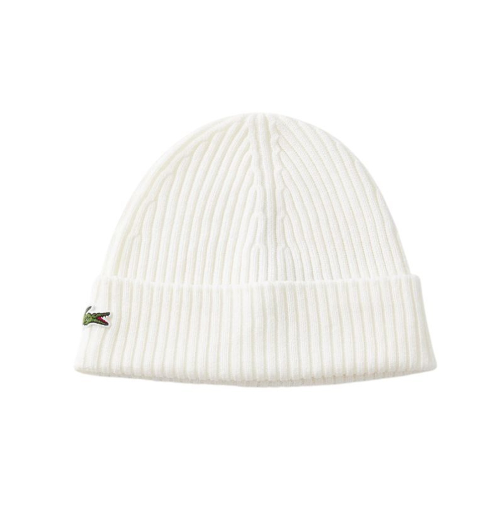 Шапка зимняя Lacoste Unisex Ribbed Wool Beanie