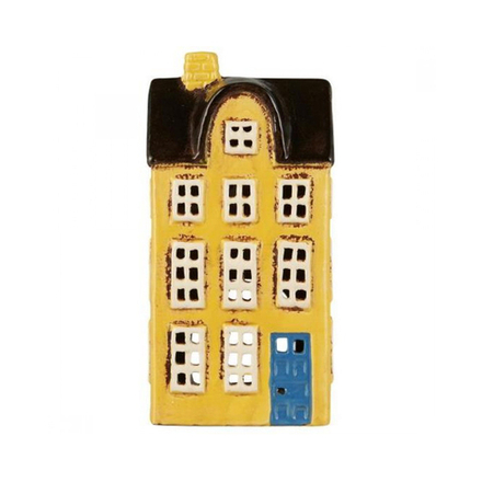Подсвечник House tealight Nyhavn blue door yellow