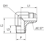 Штуцер FC90 JIC 7/16" NPT1/8"