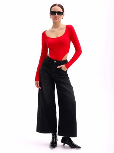 Широкие черные джинсы женские утепленные