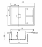 Кухонная мойка AQUATON Делия 65 Терракот