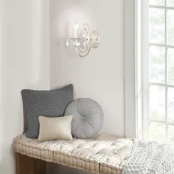 3305/1 / настенный светильник /   белый с золотом/прозрачный хрусталь Strotskis