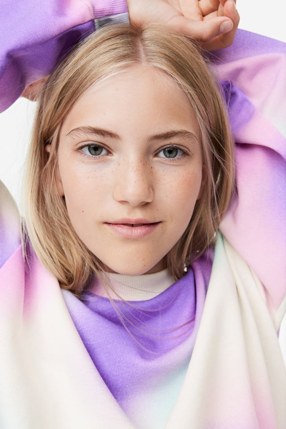 H&M Свитшот с принтом, сиреневый