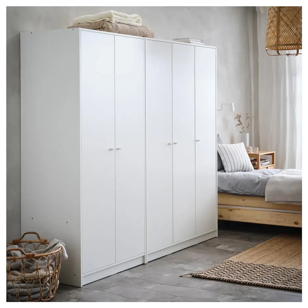Гардероб 3-дверный - IKEA KLEPPSTAD/КЛЕППСТАД ИКЕА, 117x176 см, белый