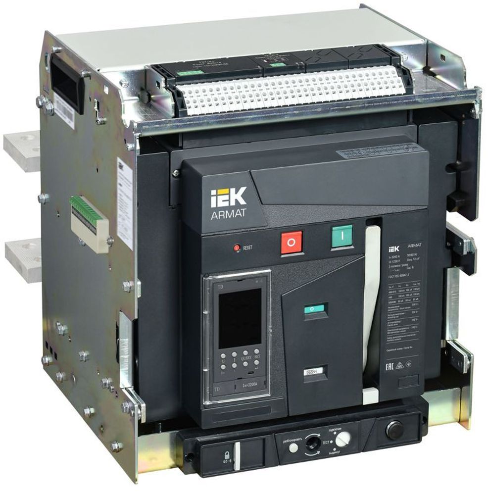 Выключатель автоматический воздушный 3п F 3200А 100кА TD выдвижн. с комплектом аксессуаров ARMAT IEK AR-ACB-3VF-100-3200A-TDCF