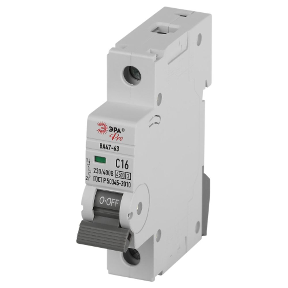 Автоматический выключатель ЭРА PRO 12pcs-VA63-1P10C4.5 12шт. ВА47-63 1P 10А кривая C 4,5кА | Модульные автоматические выключатели