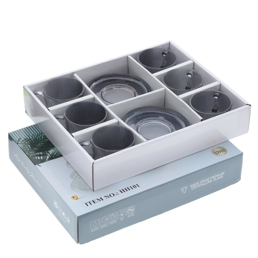 GAEM Набор кофейный 160 мл, 6 перс. 12 предм. L12,5 W12,5 H6,5 см