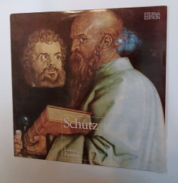 Винтажная виниловая пластинка LP Генрих Шютц Schuetz Dresdner Kreuzchor, Rudolf Mauersberger Lukas Passion (ГДР 1972)