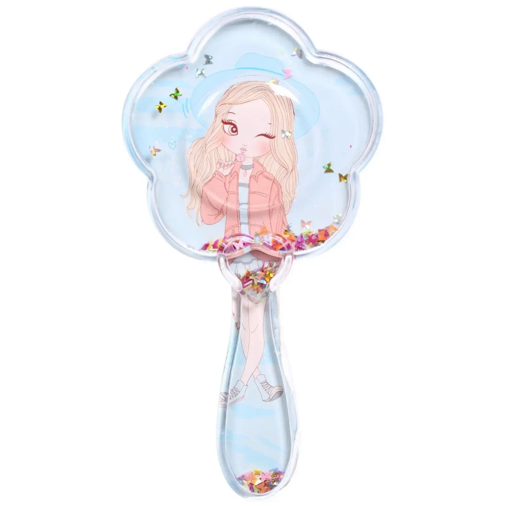 Расческа массажная детская «ФРАТТИ БУМ», девочка Кэти, форма цветочек, 16*8см (блистер Ультрамарин)