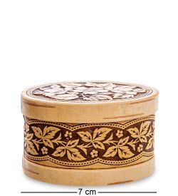 Народные промыслы BST-311/ 2 Шкатулка «Букет» (береста)