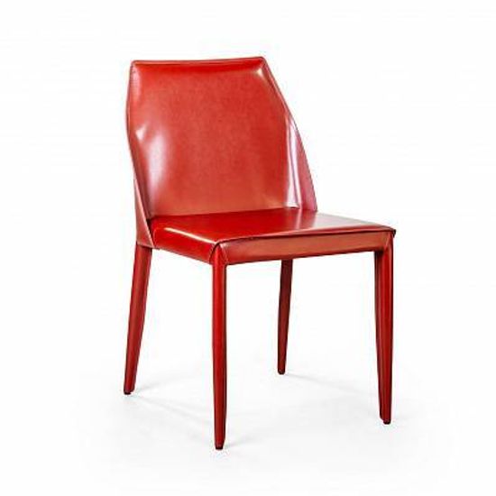 Стул Martin, кожа ретро красный