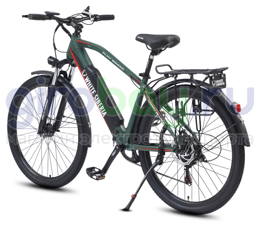Электровелосипед WHITE SIBERIA CAMRY ALLROAD 500W 36V11A Elka Green (Зеленый) фото 2 фото №3