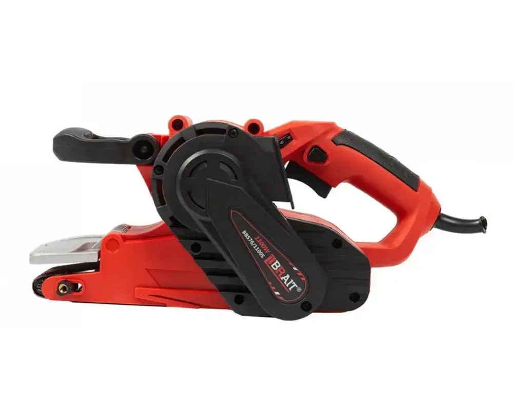 Ленточная шлифмашина BRAIT ЛШМ BBS76/1100S (мощность 1100Вт, напряжение 220В, ширина ленты 76мм) для дерева / металла / пластика