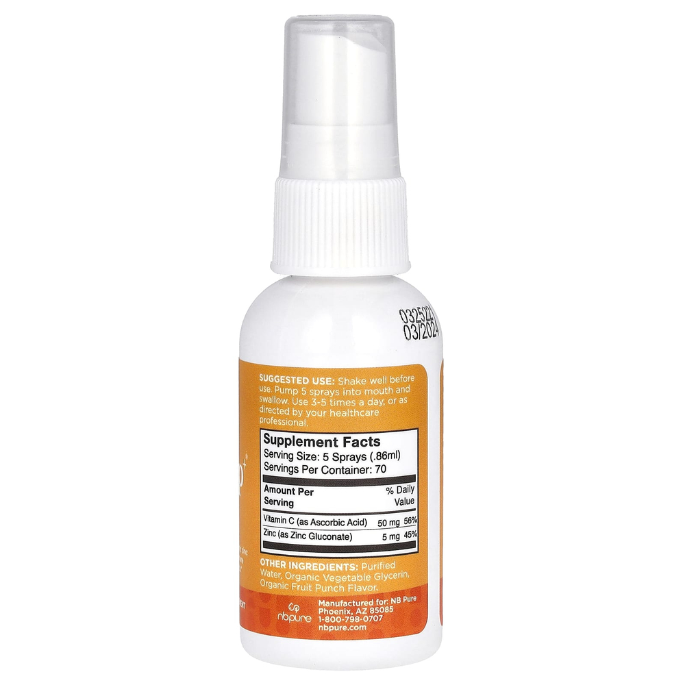NB Pure, Zinc Up+, 60 мл (2 жидк. унции)
