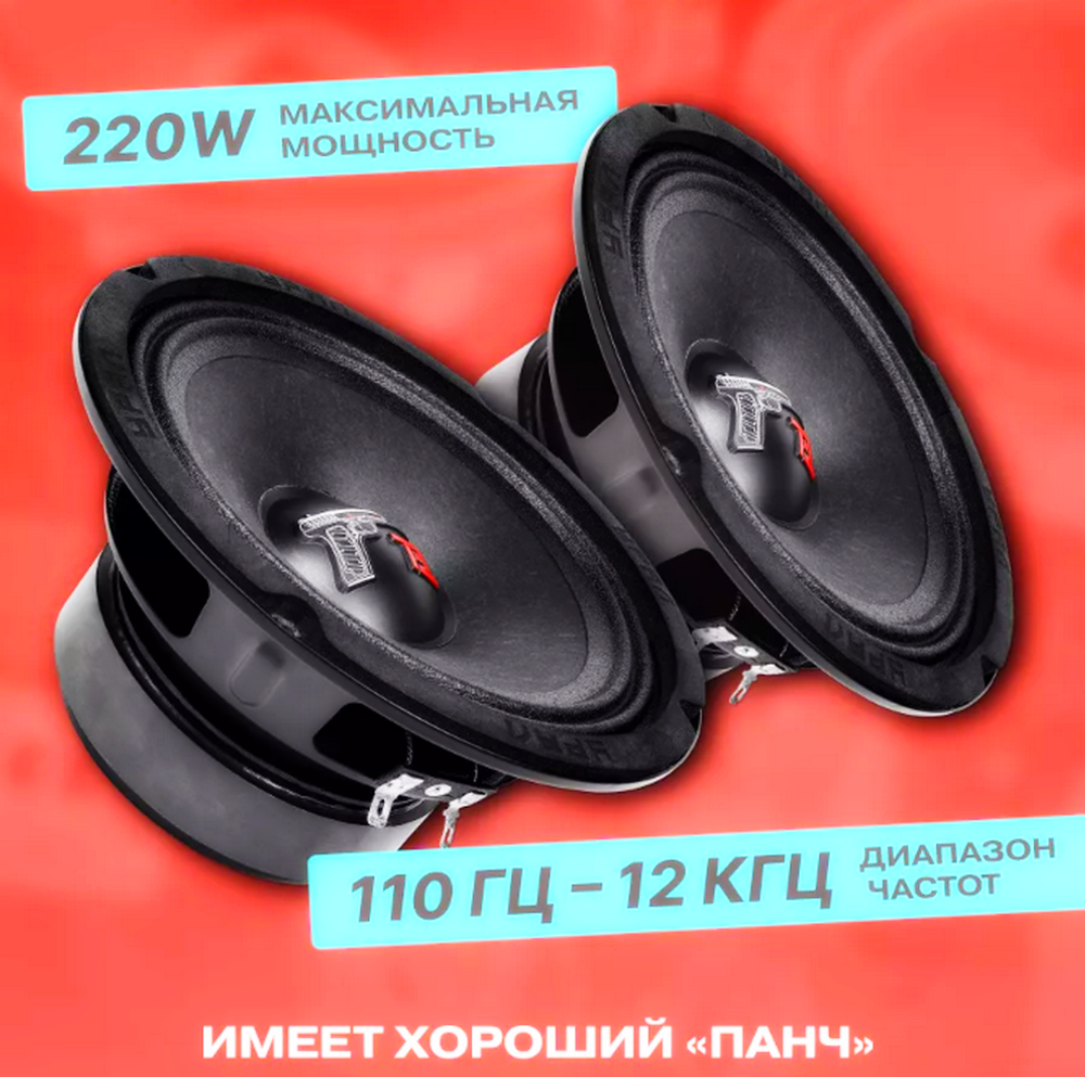 Автоколонки URAL TT 165.2 эстрадная акустика 16.5см (2шт)