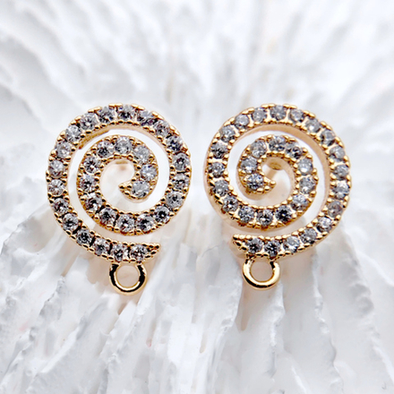 Пуссеты с фианитами 10х9 мм