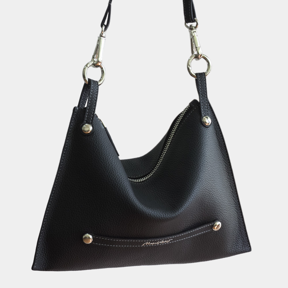 Женская кожаная сумка Julie Easy цвета черный