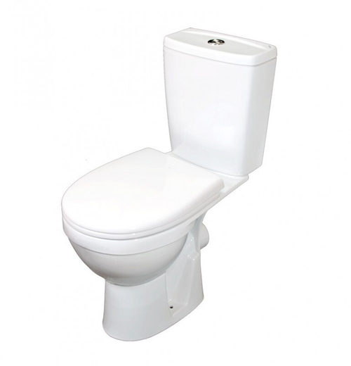 Унитаз-компакт "Рио" белый (гориз, нижн, сид. полип., 2-кн.арм.) (Rosa)