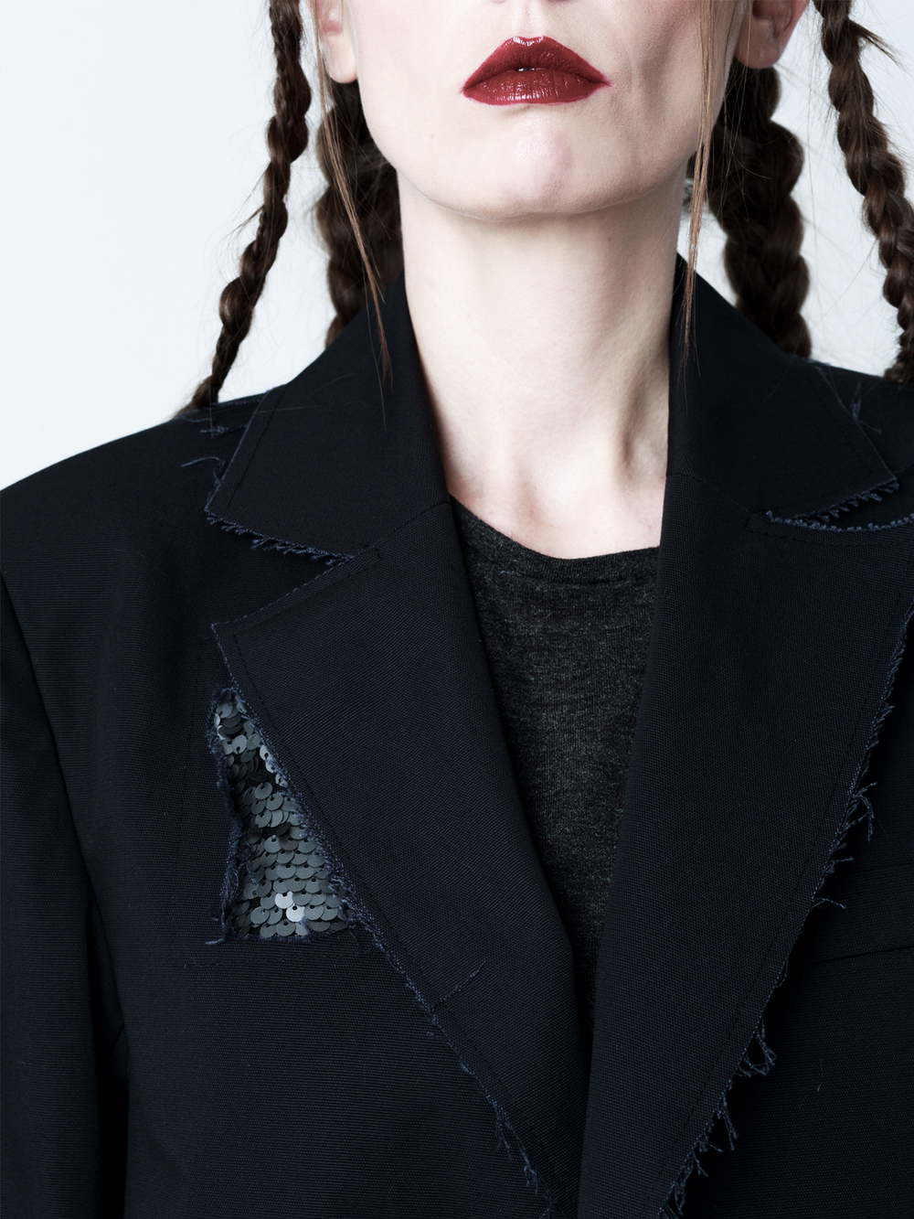 Пиджак "Бессмертный" с пайетками. Черный