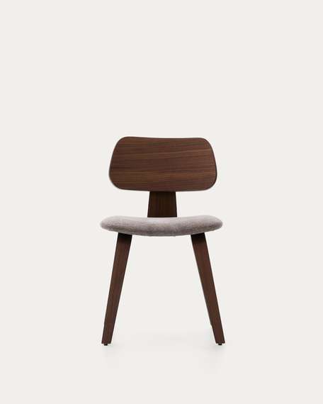 Стул Gena, орех, бежевый шенилл