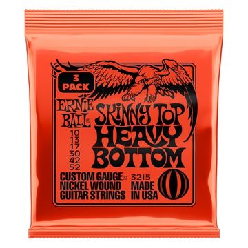 Струны для электрогитары ERNIE BALL 3215 Nickel Wound Slinky Skinny Top Heavy Bottom 10-52
