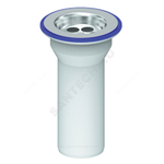 Выпуск литой для кухонной мойки 1 1/2"x40 с нержавеющей решёткой Unicorn Е35