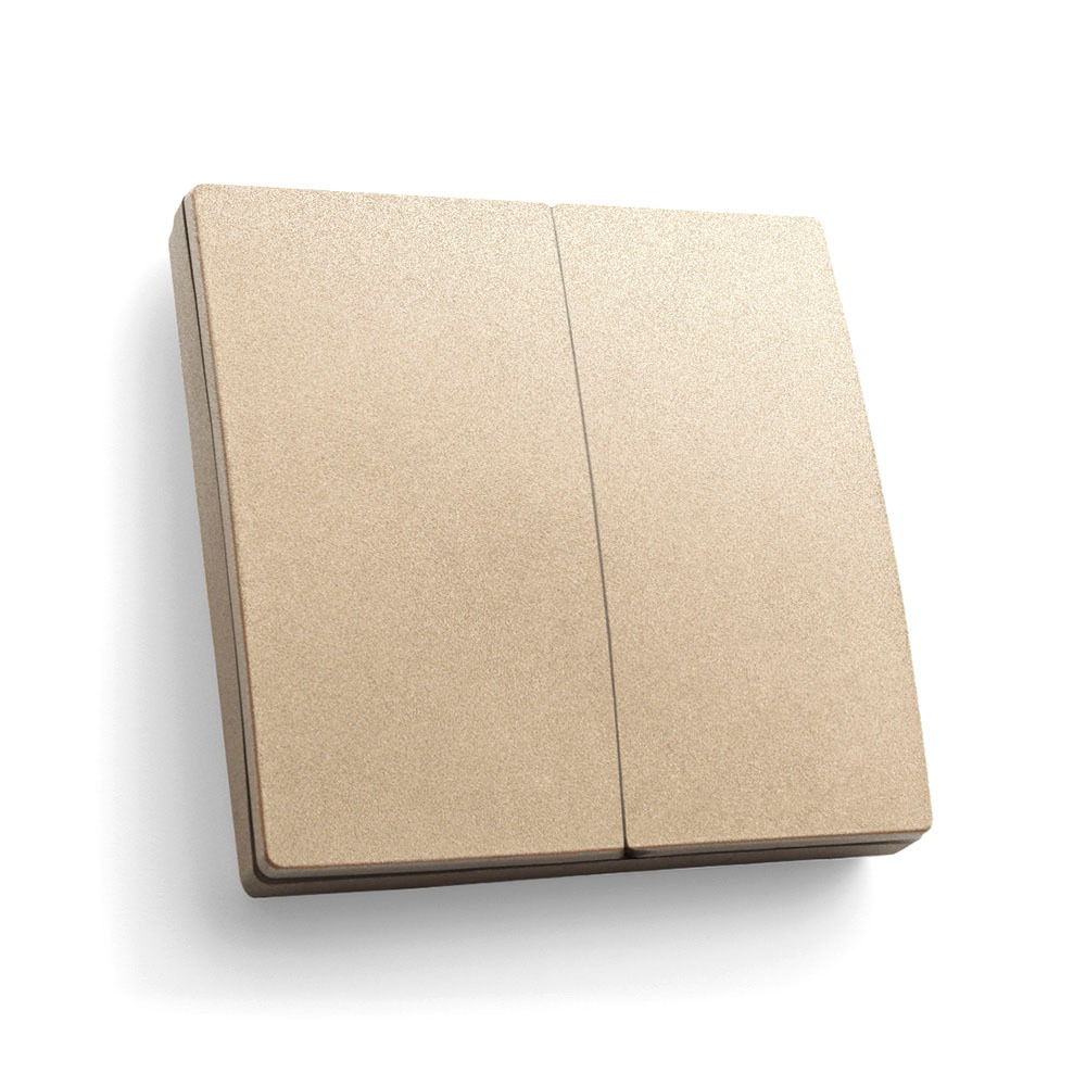 Выключатель беспроводной FERON, TM82, 7мВт, IP20, двухклавишный, золото 41726