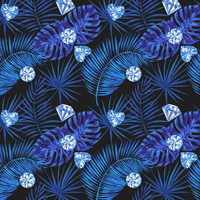 Пальма, монстера и кристаллы