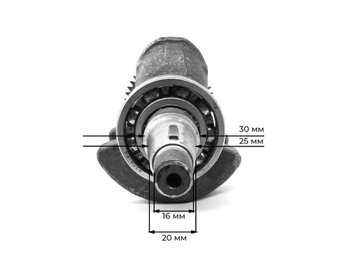 Коленвал в сборе Toyokawa под шпонку ф=25 мм 177F