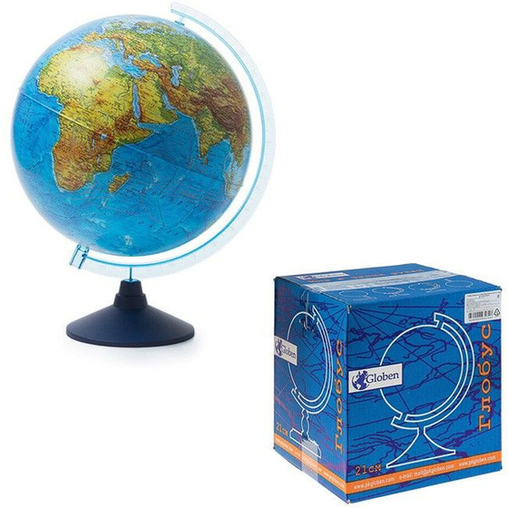 Глобус Земли физический 320 мм c подсветкой
