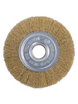 Щетка для УШМ плоская латунированная 125 мм VIRA