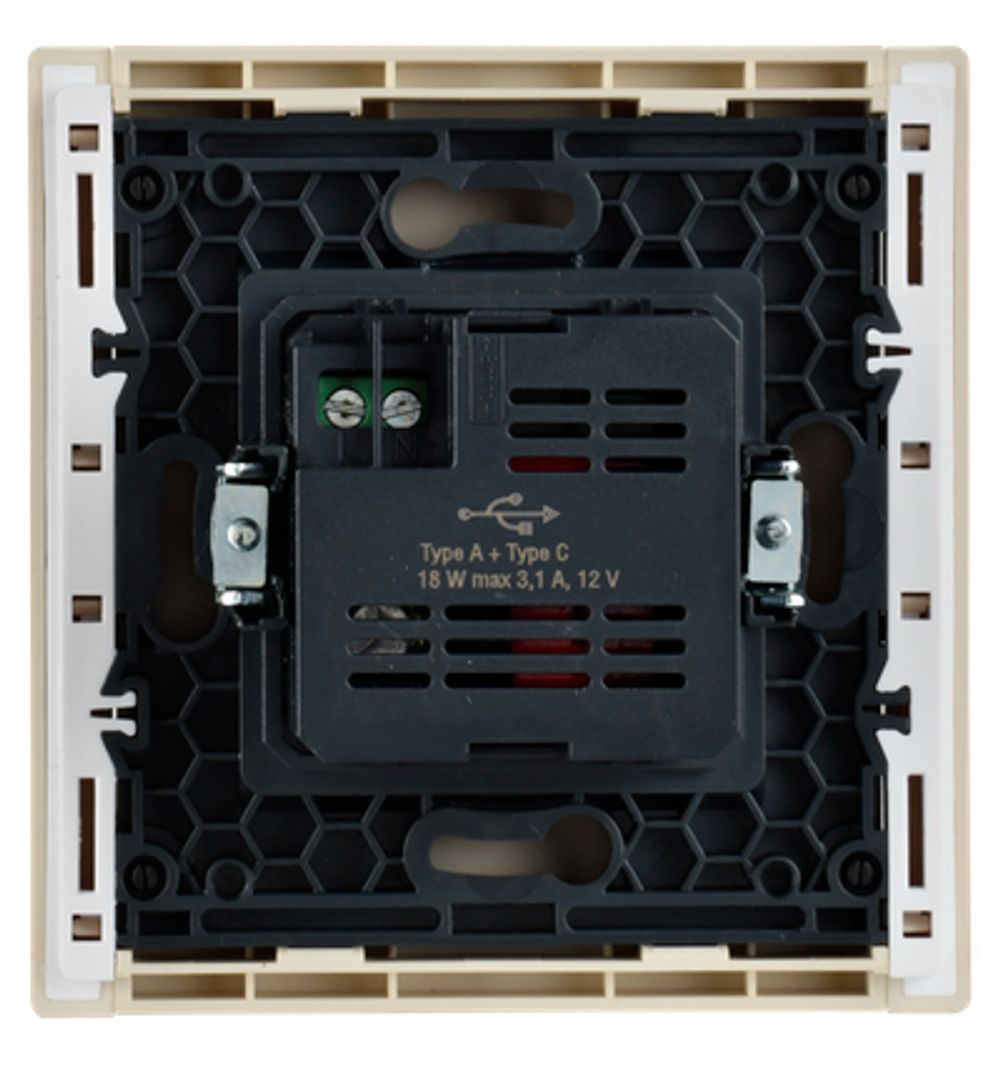 FORTE&PIANO Розетка USB A+C 18Вт FP451 ваниль IEK